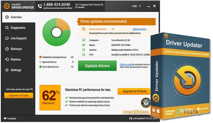 TweakBit Driver Updater License Key Free Download 