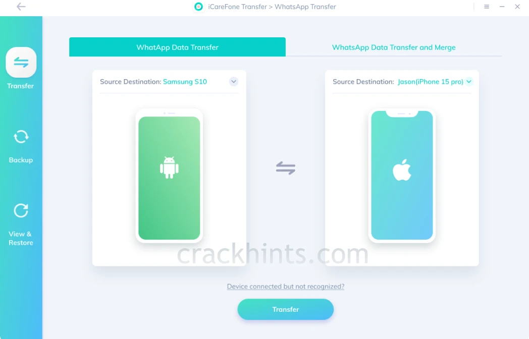 icarefone transfer registration code